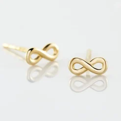 Boucles D'oreilles Puces Annie-francoise Infini Or Jaune