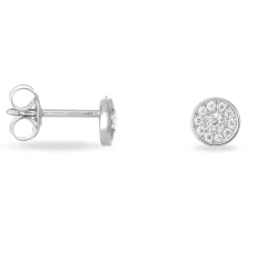 Boucles D'oreilles Puces Auxana Argent Blanc Oxyde De Zirconium