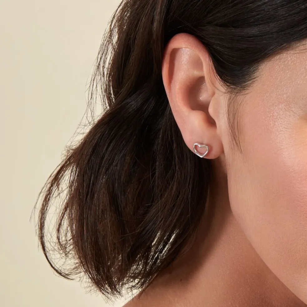 Boucles D'oreilles Puces Amerigo Argent Blanc