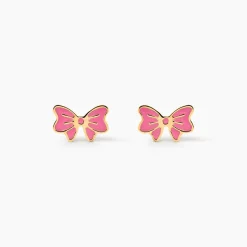 Boucles D'oreilles Puces Amelie Noeud Or Jaune