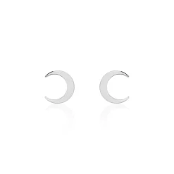 Boucles D'oreilles Puces Astre Argent Blanc