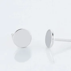 Boucles D'oreilles Puces Apoline Argent Blanc