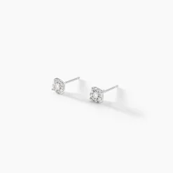 Boucles D'oreilles Puces Artemis Or Blanc Diamant