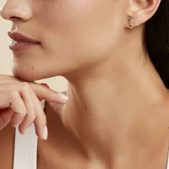 Boucles D'oreilles Puces Ambrosie Hippocampe Or Jaune