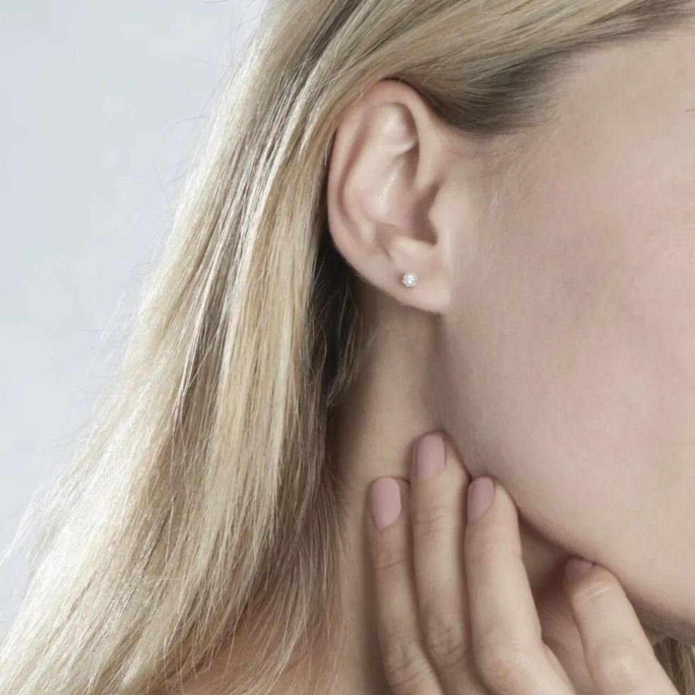 Boucles D'oreilles Puces Artemis Or Jaune Diamants