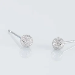 Boucles D'oreilles Puces Ayana Argent Blanc