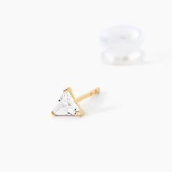 Boucles D'oreilles Puces Achilee Or Jaune Oxyde