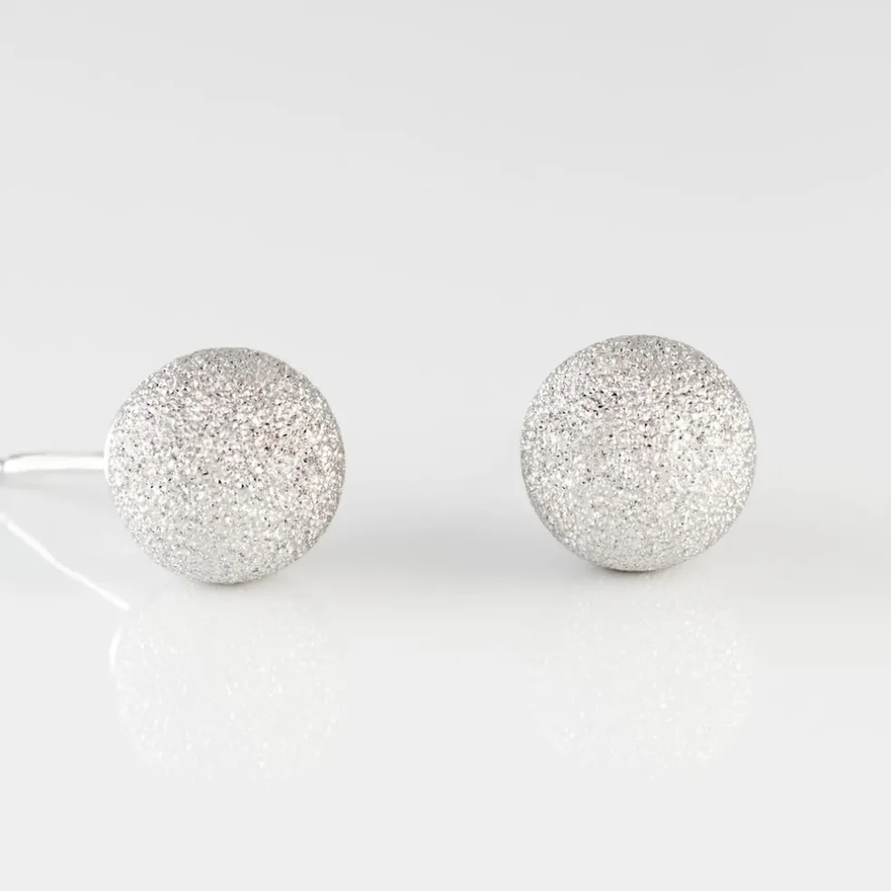 Boucles D'oreilles Puces Ayana Argent Blanc