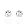 Boucles D'oreilles Puces Anne-andree Argent Blanc Oxyde De Zirconium