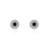 Boucles D'oreilles Puces Argent Blanc Winston Oxydes De Zirconium