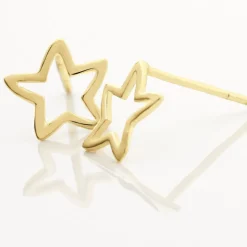 Boucles D'oreilles Puces Alphonsine Etoile De Mer Or Jaune