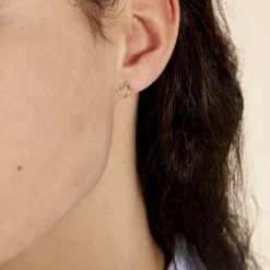 Boucles D'oreilles Puces Alphonsine Etoile De Mer Or Jaune