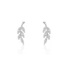 Boucles D'oreilles Puces Alma Argent Blanc Oxyde De Zirconium