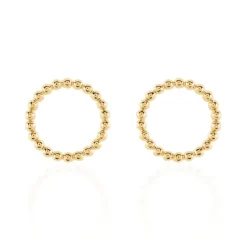 Boucles D'oreilles Puces Abigael Plaqué Or Jaune