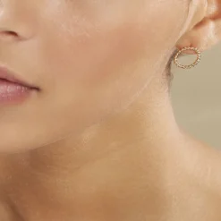 Boucles D'oreilles Puces Abigael Plaqué Or Jaune