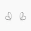 Boucles D'oreilles Puces Arika Argent Blanc Oxyde De Zirconium