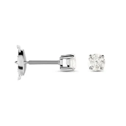 Boucles D'oreilles Puces Aphrodite Platine Blanc Diamant