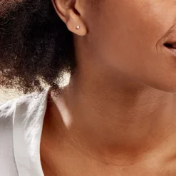 Boucles D'oreilles Puces Aphrodite Or Jaune Diamant