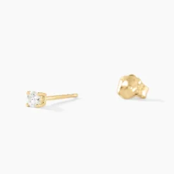 Boucles D'oreilles Puces Aphrodite Or Jaune Diamant