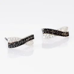 Boucles D'oreilles Puces Alric Or Blanc Diamant