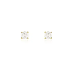 Boucles D'oreilles Puces Aphrodite Or Jaune Diamant