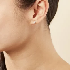 Boucles D'oreilles Puces Aphrodite Or Jaune Diamant