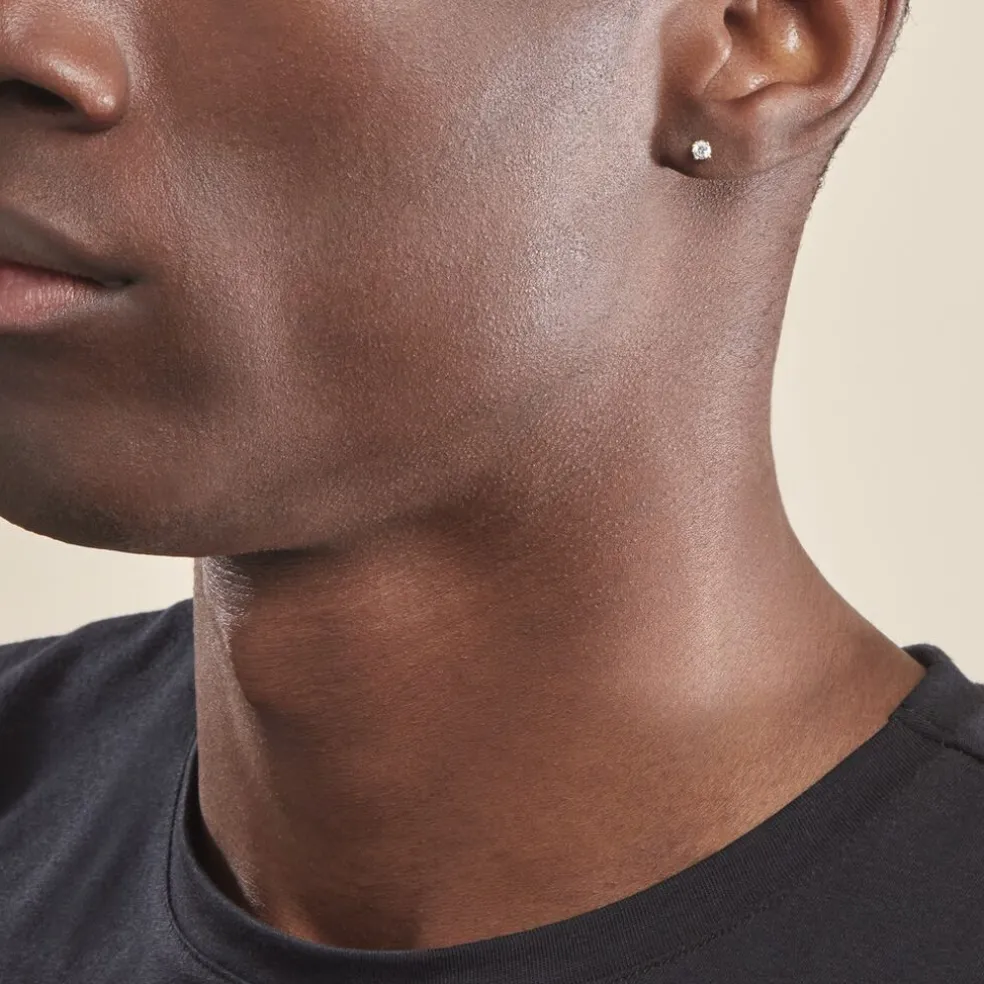 Boucles D'oreilles Puces Aphrodite Or Jaune Diamant