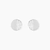 Boucles D'oreilles Puces Argent Blanc Viviano Oxydes De Zirconium