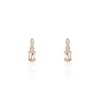Boucles D'oreilles Puces Antonia Or Rose Morganite Et Diamant