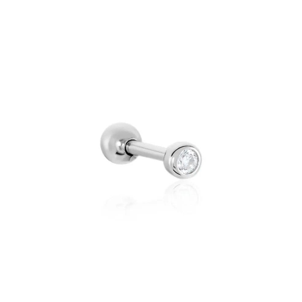 Boucles D'oreilles Puces Anani Argent Blanc Oxyde De Zirconium