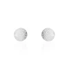 Boucles D'oreilles Puces Ayana Argent Blanc