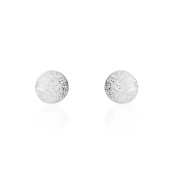 Boucles D'oreilles Puces Ayana Argent Blanc