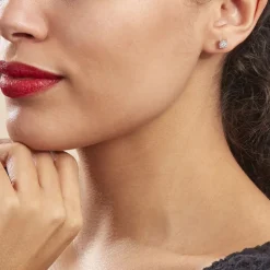 Boucles D'oreilles Puces Artemis Or Blanc Diamant