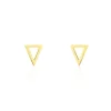 Boucles D'oreilles Puces Anne-berengere Triangle Or Jaune