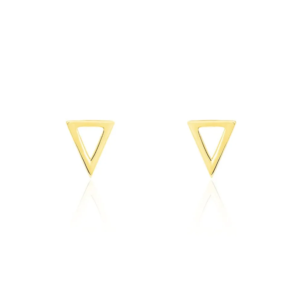 Boucles D'oreilles Puces Anne-berengere Triangle Or Jaune
