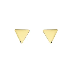 Boucles D'oreilles Puces Anne-berengere Triangle Or Jaune