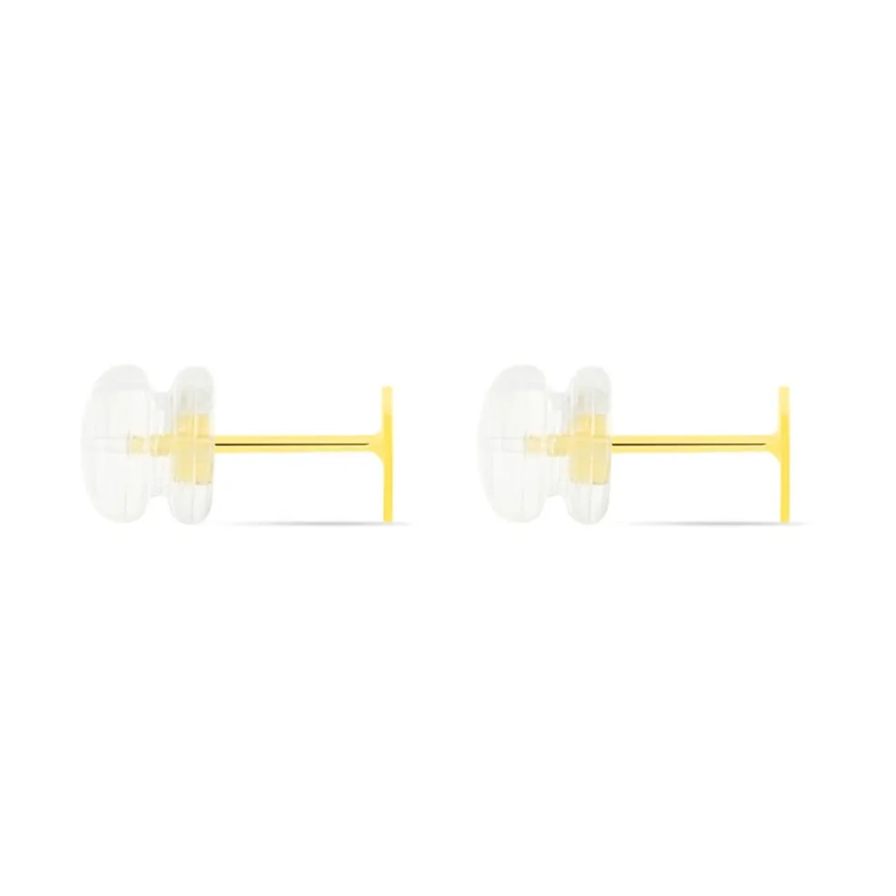 Boucles D'oreilles Puces Anne-berengere Triangle Or Jaune