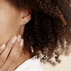 Boucles D'oreilles Puces Alphonsine Etoile De Mer Or Blanc