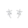 Boucles D'oreilles Puces Argent Blanc Florencio Oxydes De Zirconium