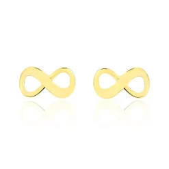 Boucles D'oreilles Puces Annie-francoise Infini Or Jaune
