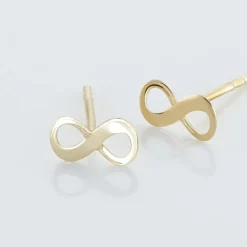 Boucles D'oreilles Puces Annie-francoise Infini Or Jaune