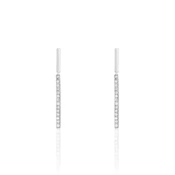 Boucles D'oreilles Puces Alayna Or Blanc Diamant