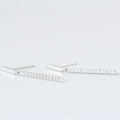 Boucles D'oreilles Puces Alayna Or Blanc Diamant