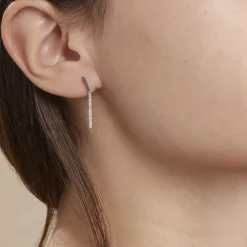 Boucles D'oreilles Puces Alayna Or Blanc Diamant