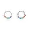 Boucles D'oreilles Puces Argent Blanc Giustino Oxydes De Zirconium
