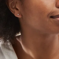 Boucles D'oreilles Puces Aphrodite Or Blanc Diamant