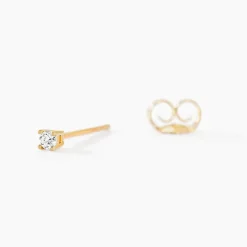 Boucles D'oreilles Puces Aphrodite Or Jaune Diamant