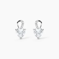 Boucles D'oreilles Puces Atieno Argent Blanc Oxyde De Zirconium