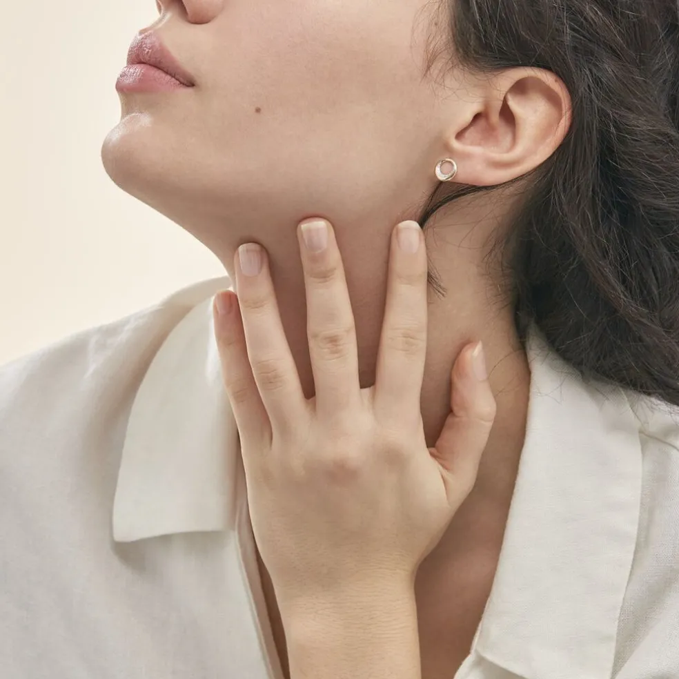 Boucles D'oreilles Puces Batoul Or Jaune Diamant