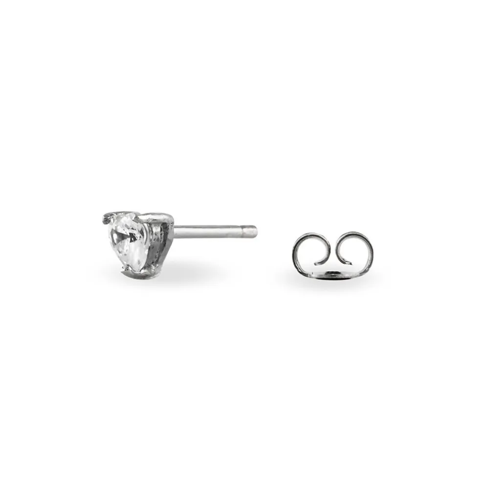 Boucles D'oreilles Puces Breana Argent Blanc Oxyde De Zirconium